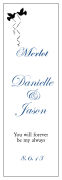 Doves Large Vertical Rectangle Wedding Label 2x6.25 